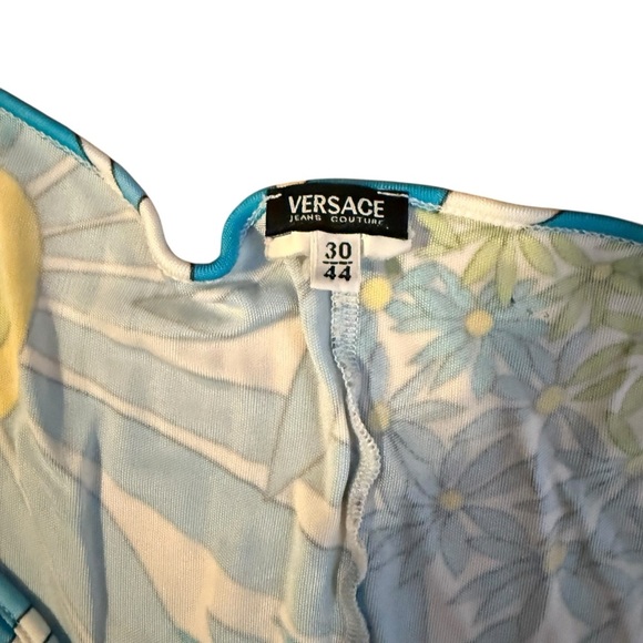 Versace Jeans Couture Vintage Floral Mini Dress Size 30 - Picture 4 of 6